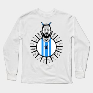 Messi #10 GOAT ARG 22 Football Long Sleeve T-Shirt